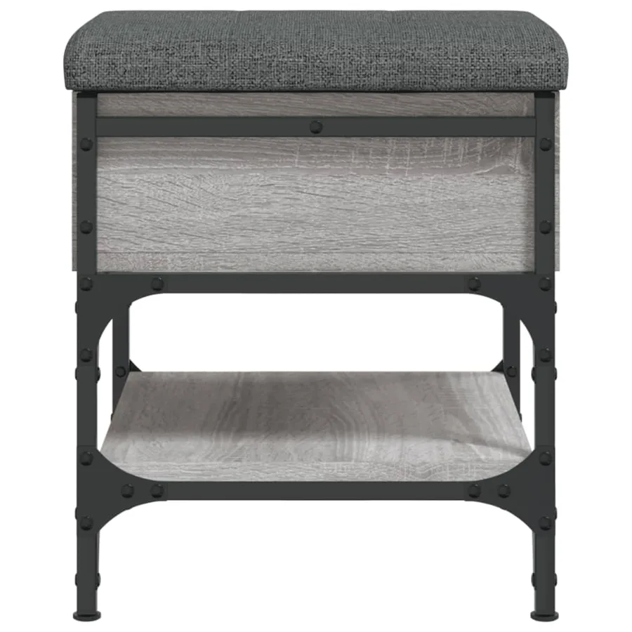Banc à chaussures sonoma gris 42x42x45 cm bois d'ingénierie - 7