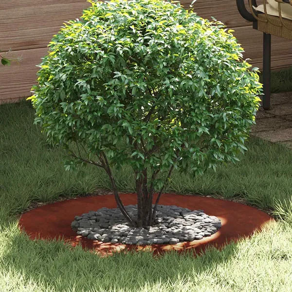 adapté pour anneaux d'arbre plats 5 pc Rouillé Ø40/70 cm