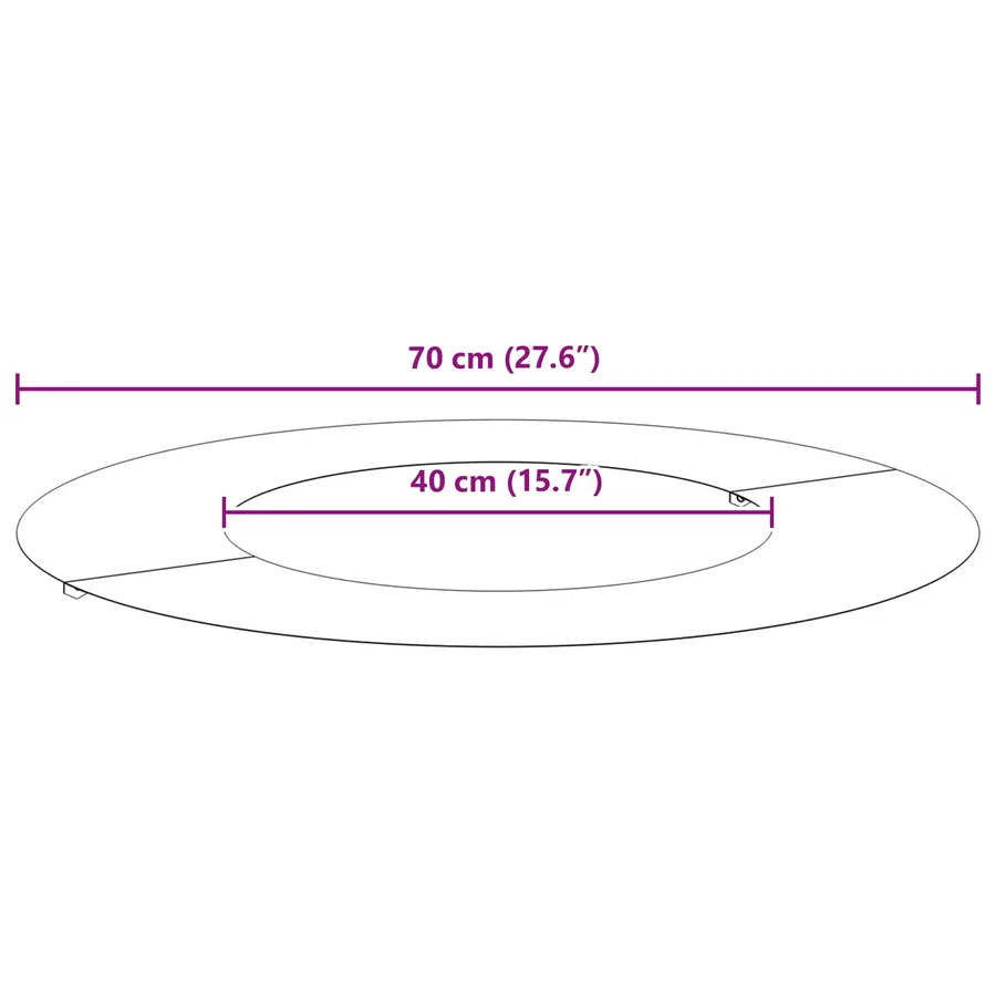 adapté pour anneaux d'arbre plats 5 pc Rouillé Ø40/70 cm - 11
