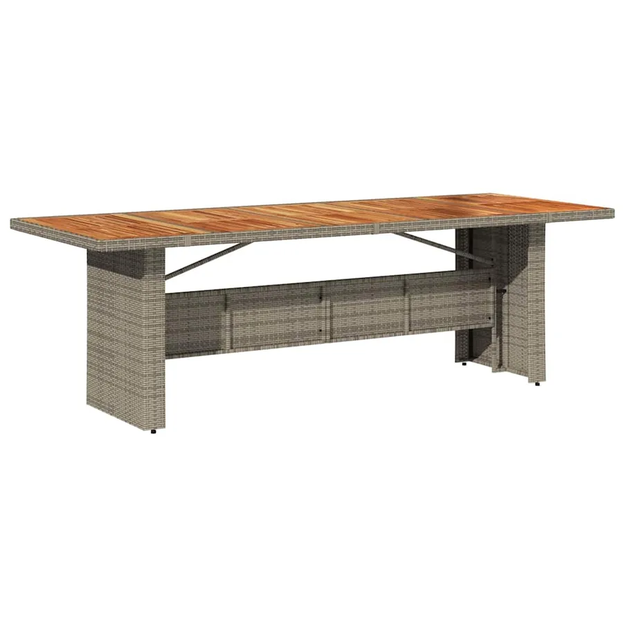 Ensemble de salle à manger pour jardin 9 pcs Gris et marron - 5