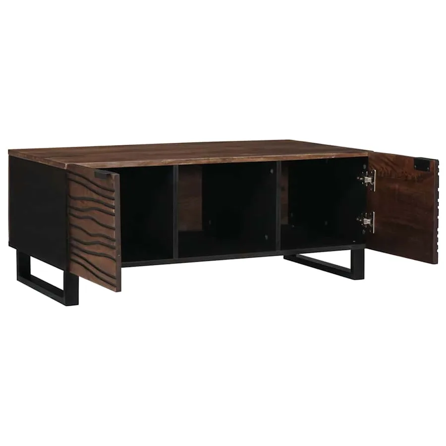 Table basse Noyer 100 x 54 x 40 cm Bois d'ingénierie - 2