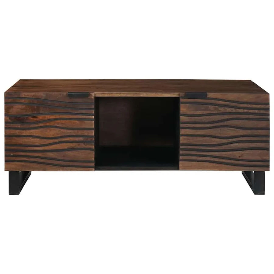Table basse Noyer 100 x 54 x 40 cm Bois d'ingénierie - 3