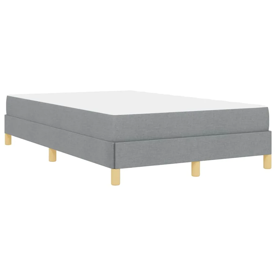 Lit à ressorts avec matelas Gris clair 120 x 200 cm tissu - 9