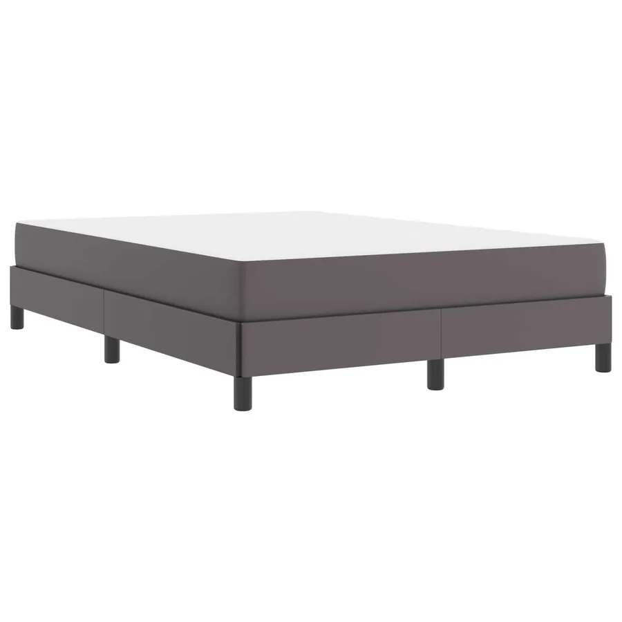 Cadre de lit avec matelas Gris 140 x 190 cm tissu - 4