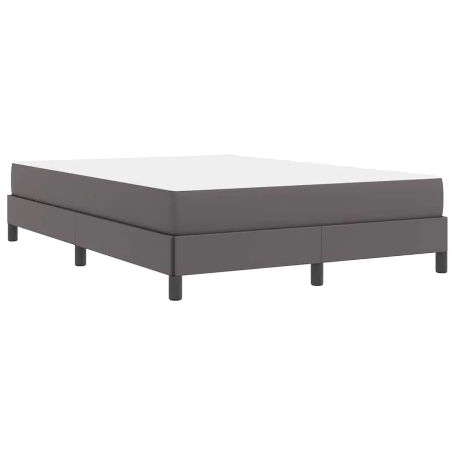Cadre de lit avec matelas Gris 140 x 190 cm tissu - 9