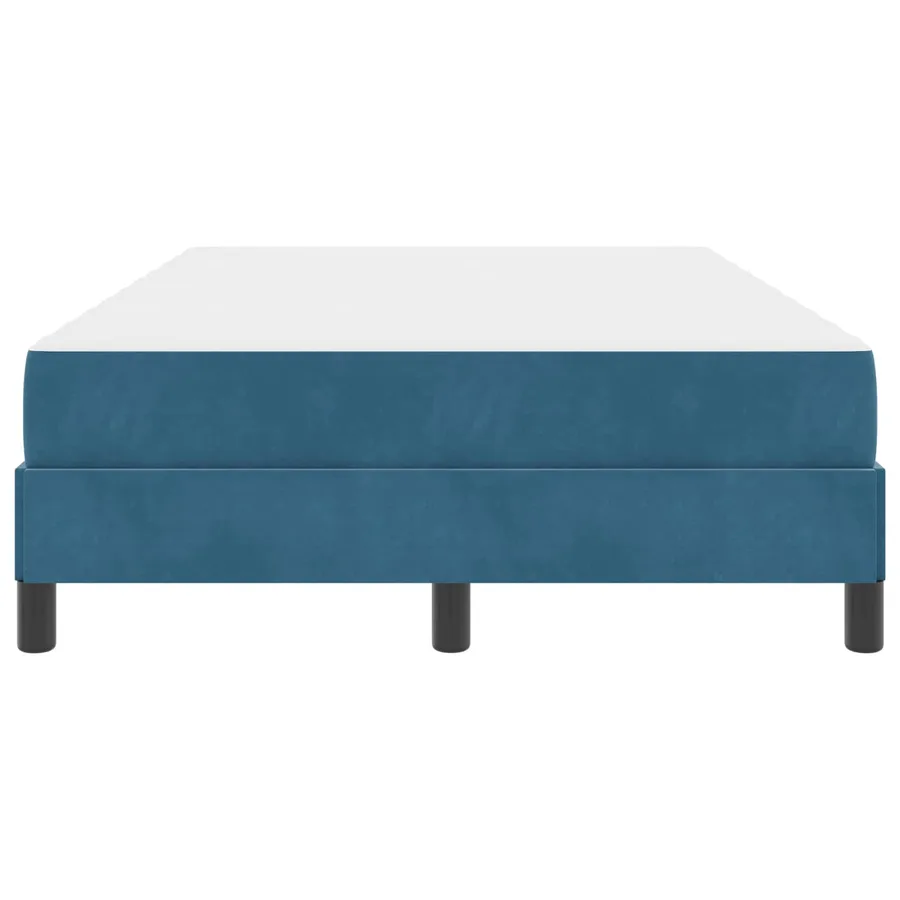 Lit à ressorts avec matelas Bleu foncé 120 x 210 cm tissu - 5