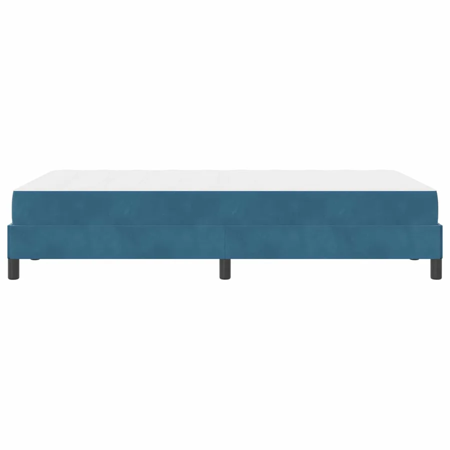 Lit à ressorts avec matelas Bleu foncé 120 x 210 cm tissu - 7