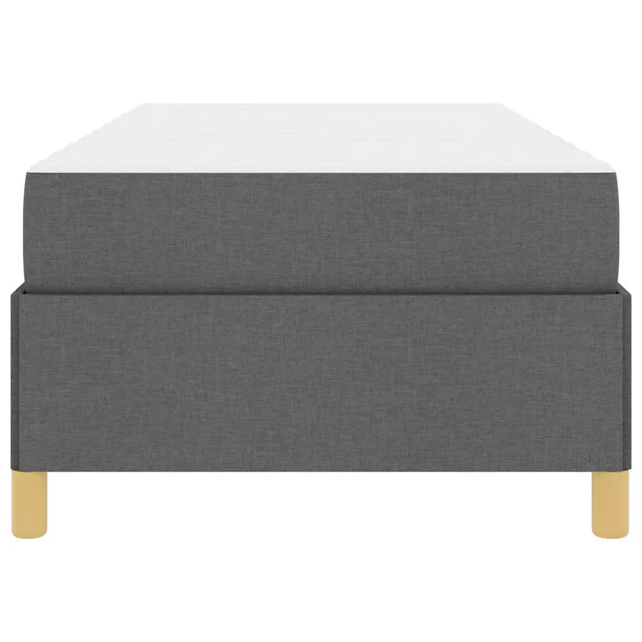 Cadre de lit avec matelas Gris foncé 90 x 190 cm tissu - 7