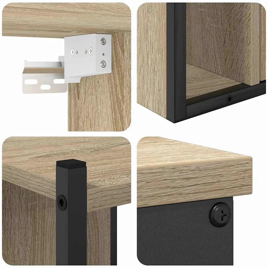 Ensemble de mobilier de salle de bain 4 pcs Chêne Sonoma - 10