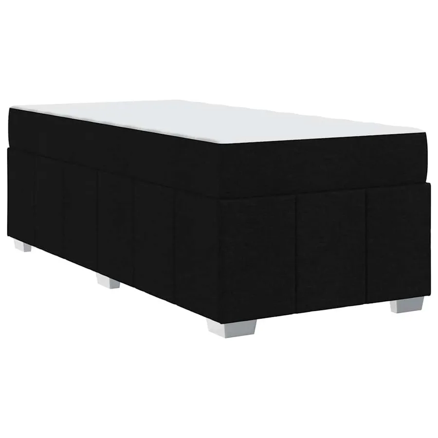 Cadre de lit avec matelas Noir 100 x 200 cm tissu - 9