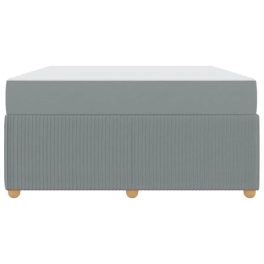 Cadre de lit avec matelas Gris clair 160 x 200 cm tissu - 5