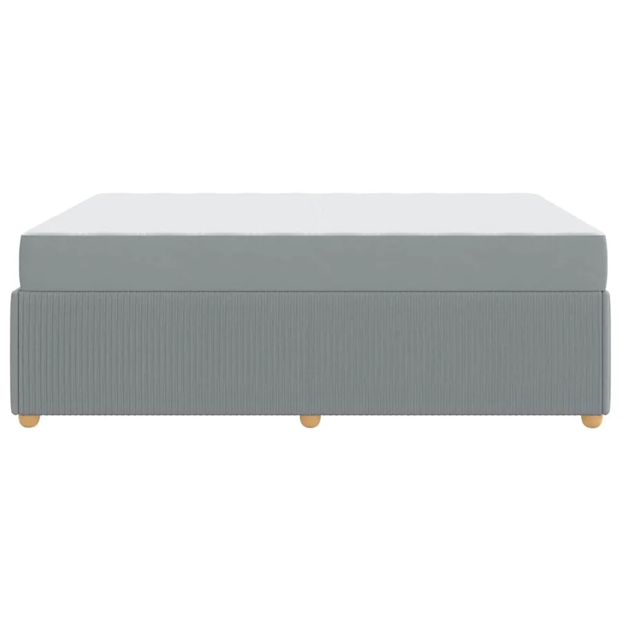 Cadre de lit avec matelas Gris clair 160 x 200 cm tissu - 6