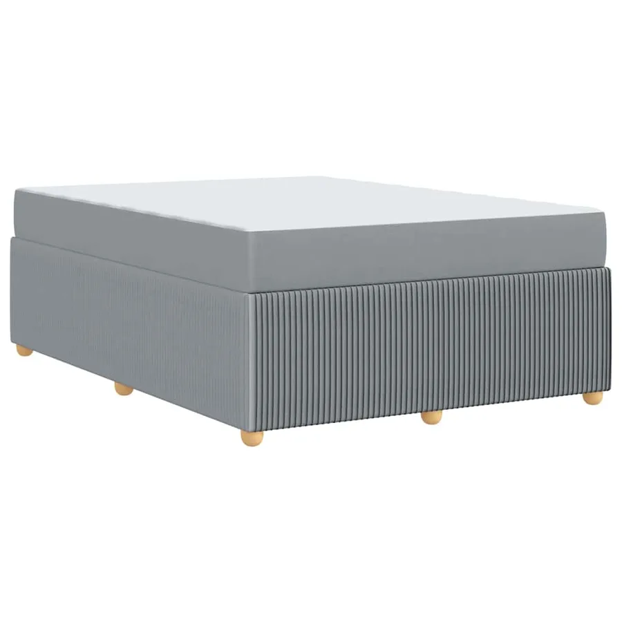 Cadre de lit avec matelas Gris clair 160 x 200 cm tissu - 7