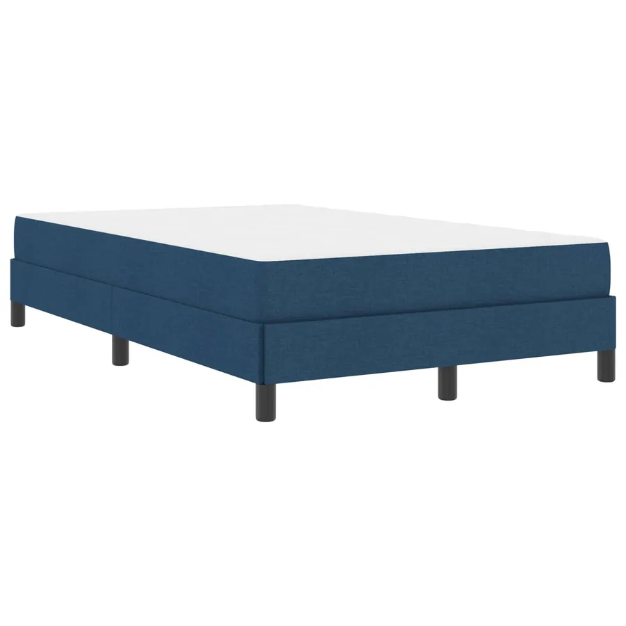 Lit à ressorts avec matelas Bleu 120 x 200 cm tissu - 4