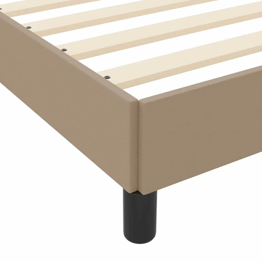 Cadre de lit avec matelas Cappuccino 120 x 200 cm tissu - 10