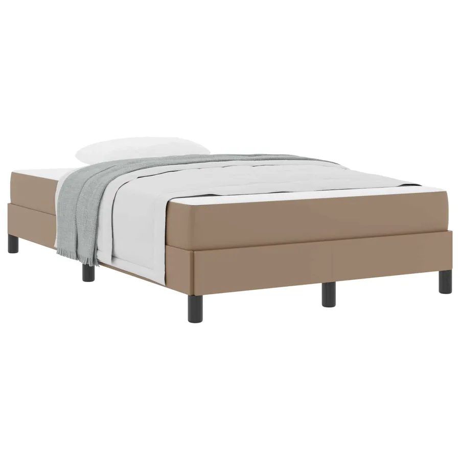 Cadre de lit avec matelas Cappuccino 120 x 200 cm tissu - 2