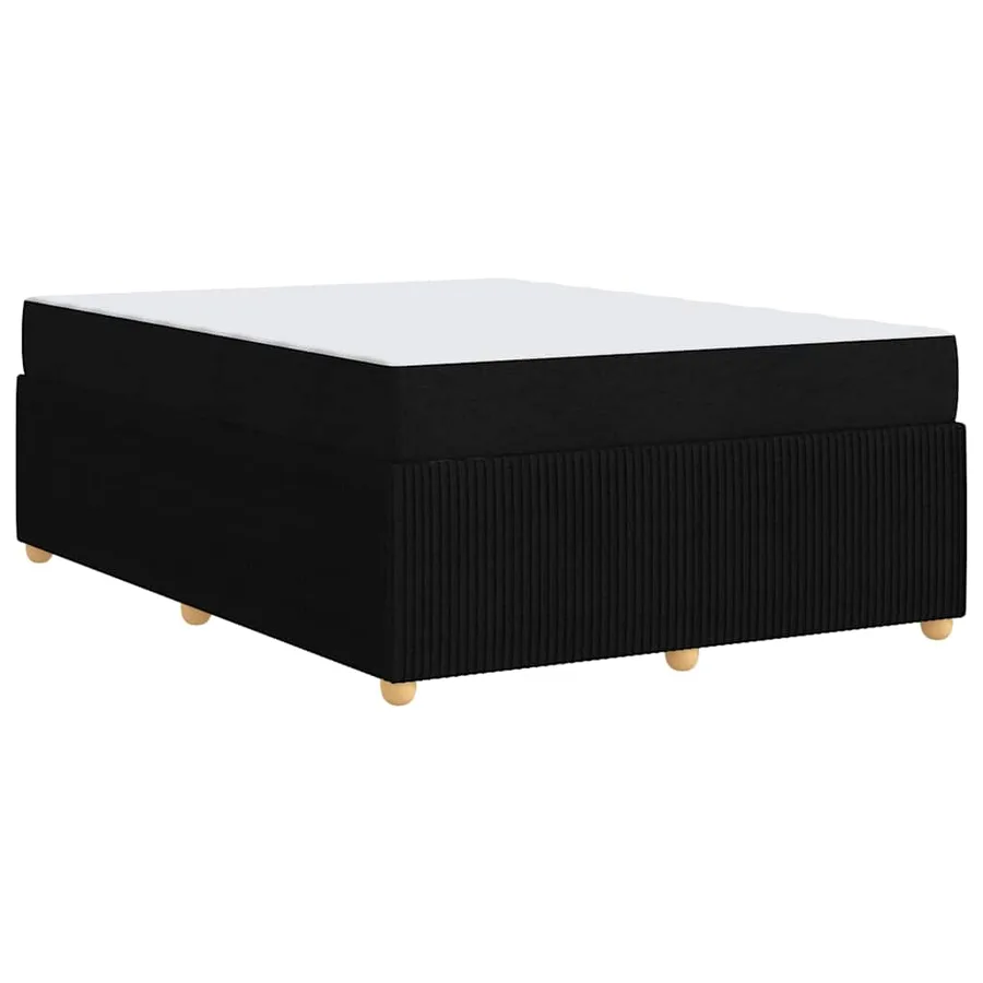 Cadre de lit avec matelas Noir 160 x 200 cm tissu - 7