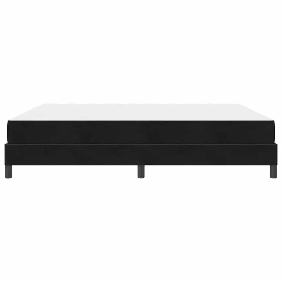 Lit à ressorts avec matelas Noir 180 x 210 cm tissu - 6