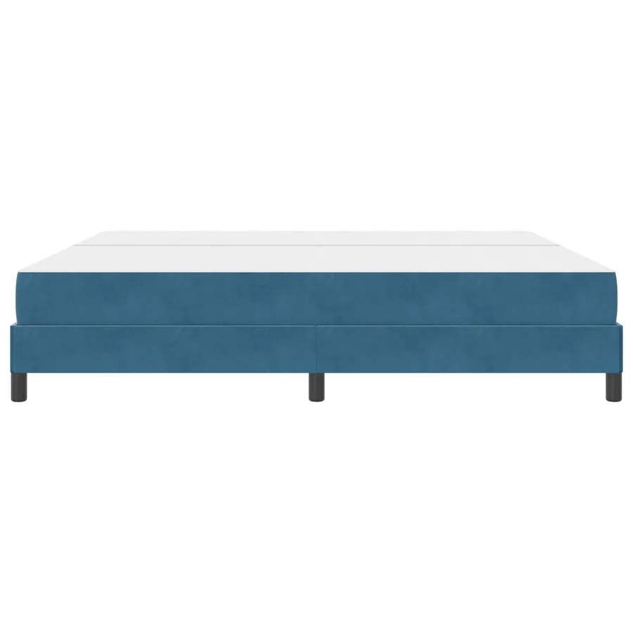 Lit à ressorts avec matelas Bleu foncé 200 x 200 cm tissu - 6