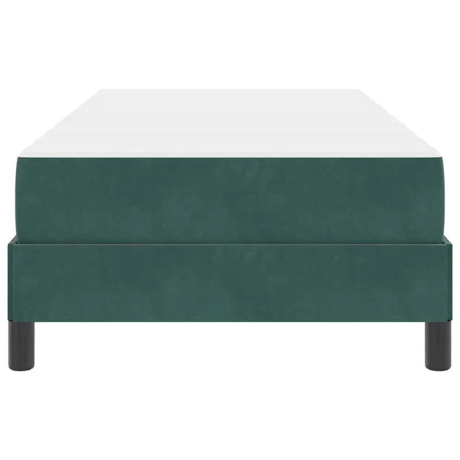 Lit à ressorts avec matelas Vert foncé 90 x 220 cm tissu - 5
