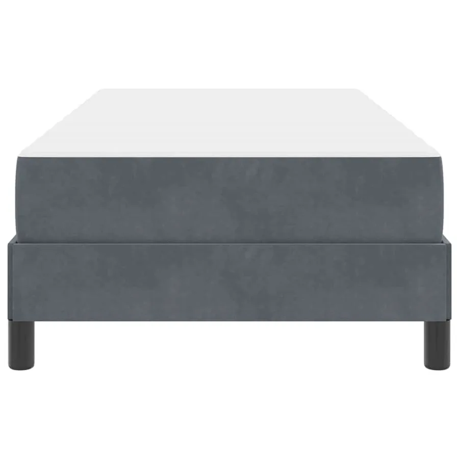 Lit à ressorts avec matelas Gris foncé 90 x 220 cm tissu - 5