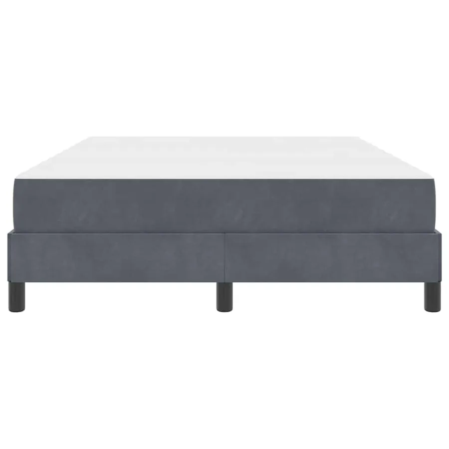 Lit à ressorts avec matelas Gris foncé 140 x 190 cm tissu - 7
