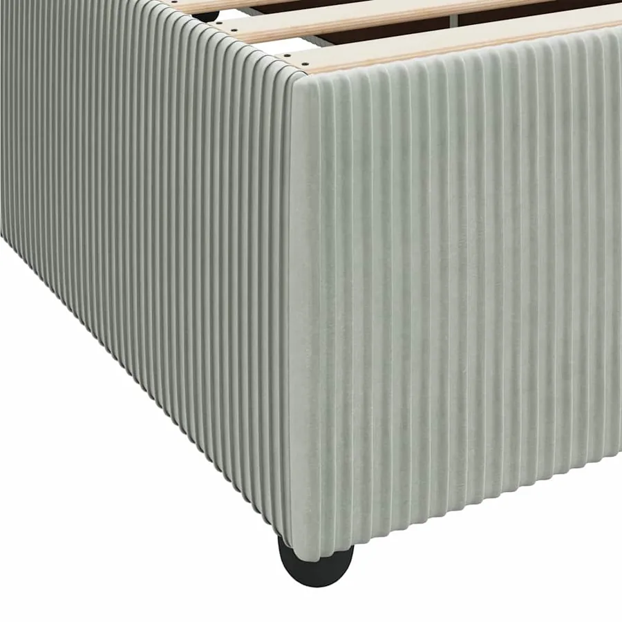 Cadre de lit avec matelas Gris clair 90 x 190 cm tissu - 10