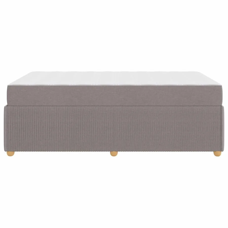 Cadre de lit avec matelas Taupe 120 x 200 cm tissu - 6