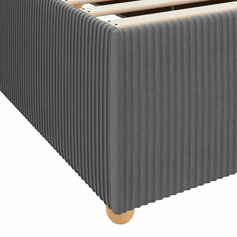 Cadre de lit avec matelas Gris foncé 90 x 200 cm tissu - 8