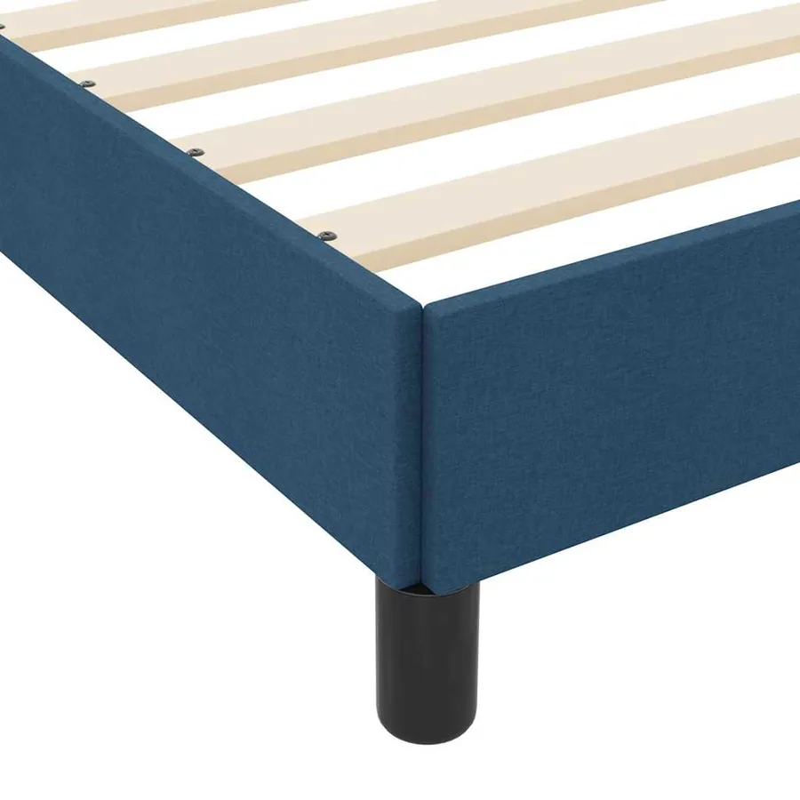 Lit à ressorts avec matelas Bleu 90 x 200 cm tissu - 8