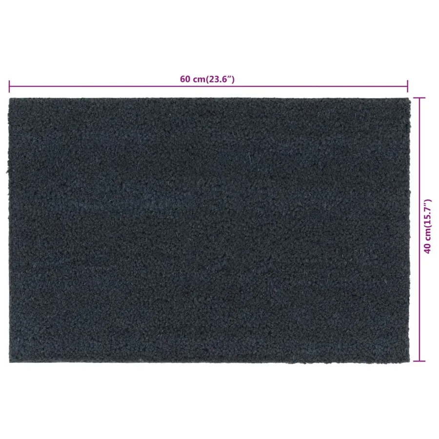Tapis de porte 5 pcs gris foncé 40x60 cm fibre de coco touffeté - 7