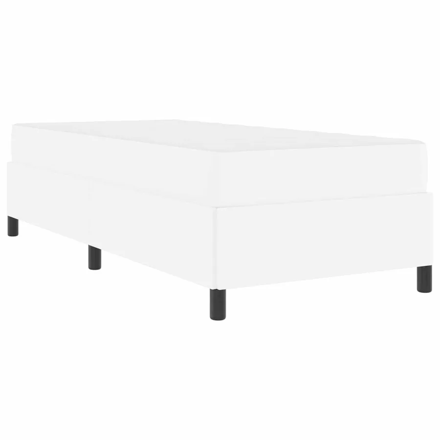 Cadre de lit avec matelas Blanc 90 x 190 cm tissu - 4