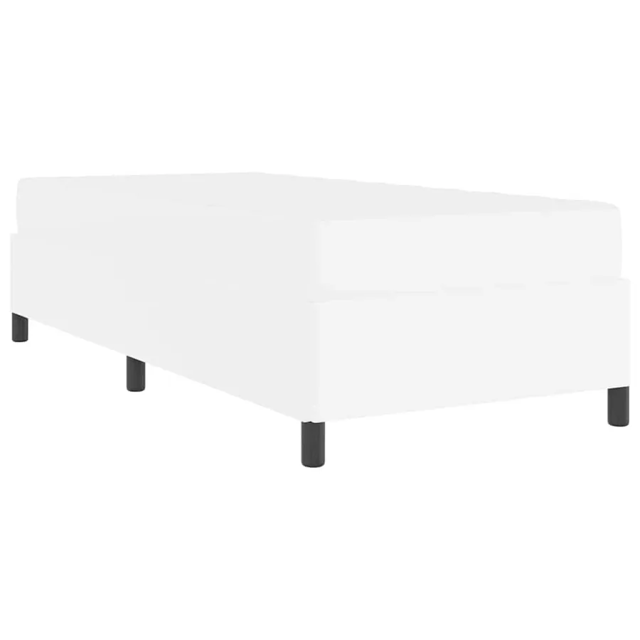 Cadre de lit avec matelas Blanc 90 x 190 cm tissu - 9