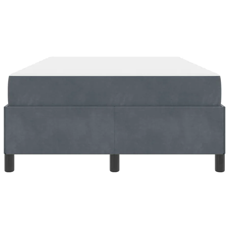 Cadre de lit avec matelas Gris foncé 120 x 200 cm tissu - 7