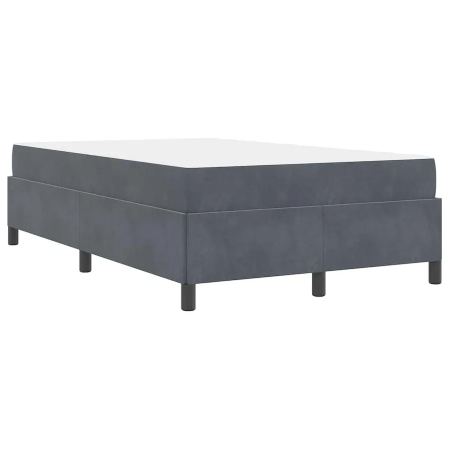 Cadre de lit avec matelas Gris foncé 120 x 200 cm tissu - 9