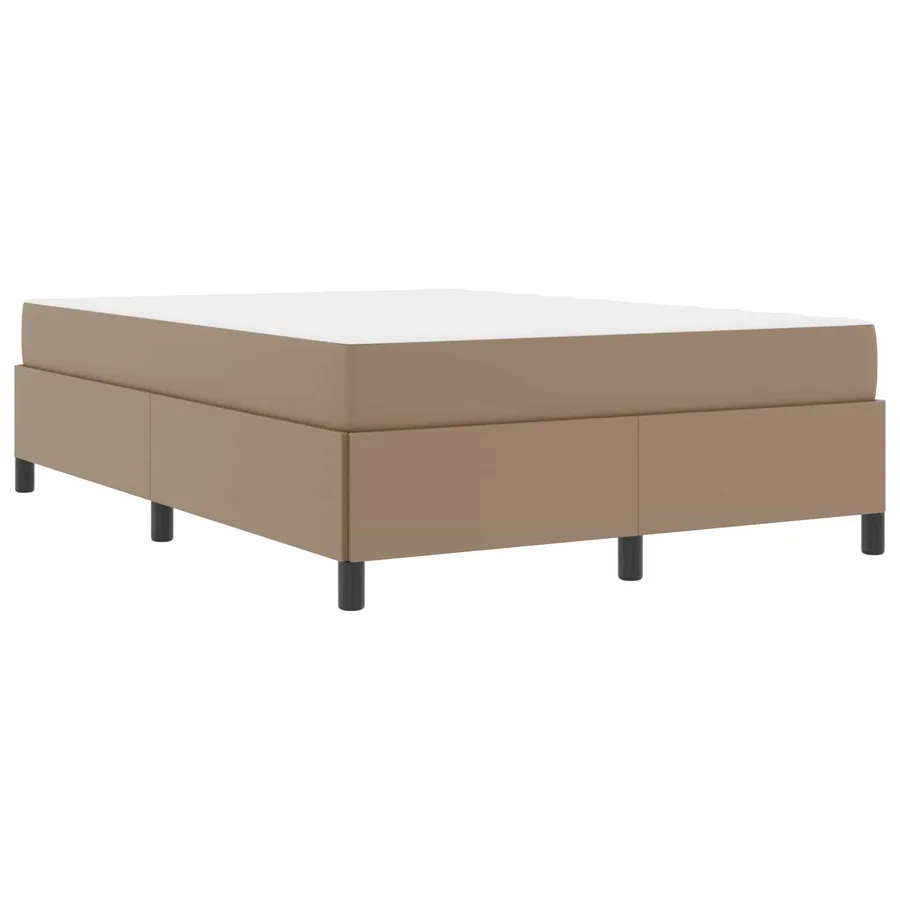 Cadre de lit avec matelas Cappuccino 140 x 190 cm tissu - 4
