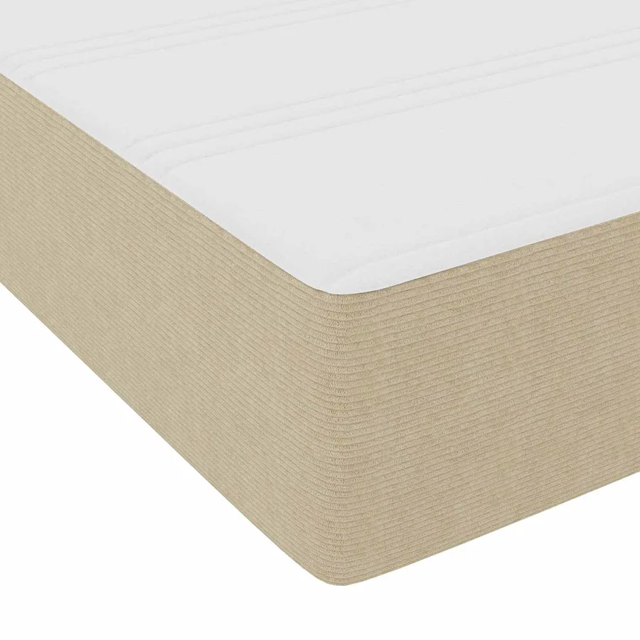 Cadre de lit avec matelas Gris Vert Clair 120 x 200 cm tissu - 10