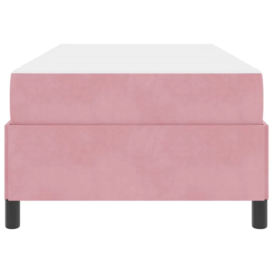 Cadre de lit avec matelas Rose 80 x 200 cm tissu - 7