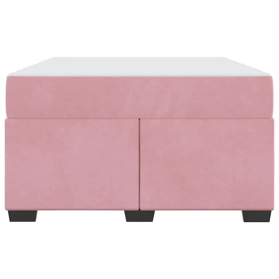 Cadre de lit avec matelas Rose 120 x 200 cm tissu - 5