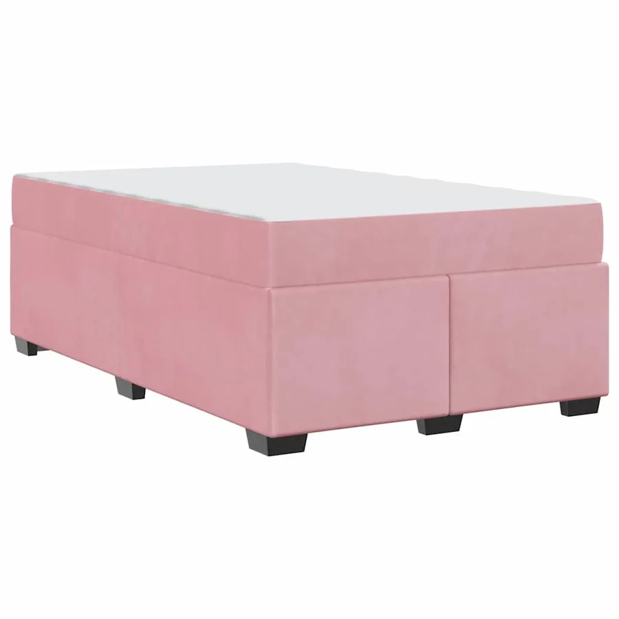 Cadre de lit avec matelas Rose 120 x 200 cm tissu - 7