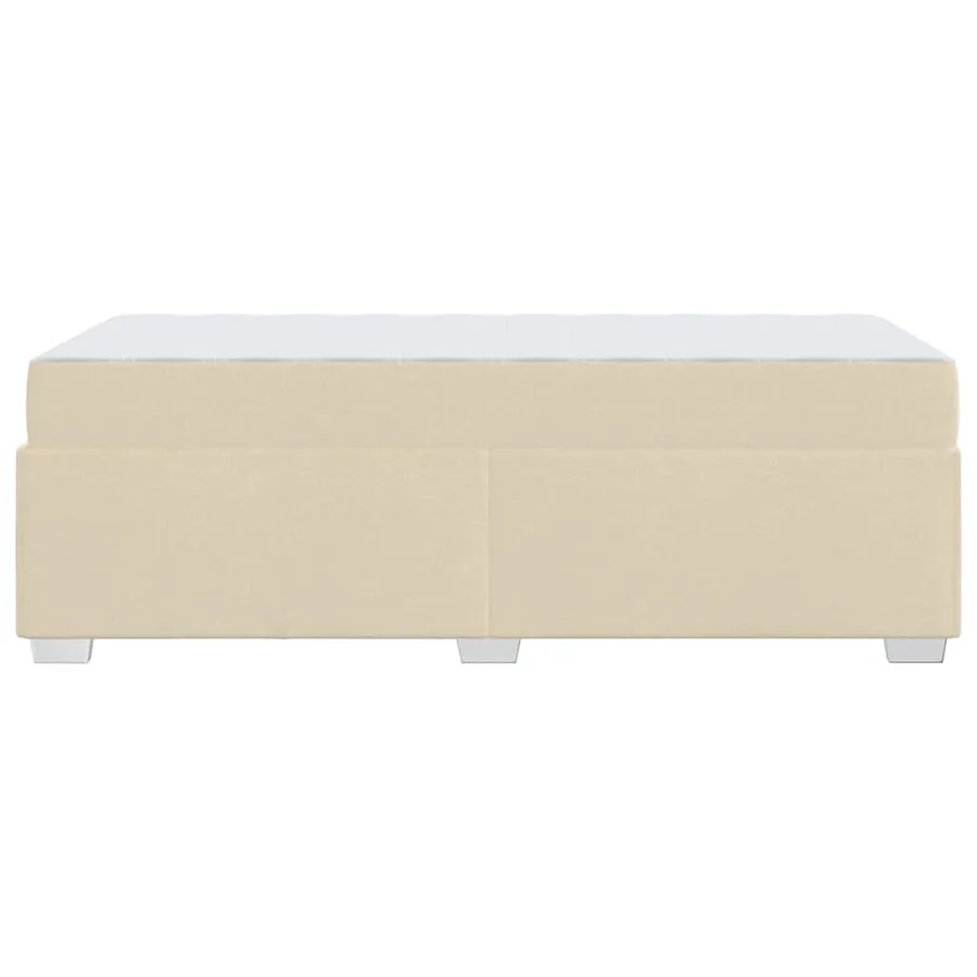 Cadre de lit avec matelas Crème 80 x 200 cm tissu - 6
