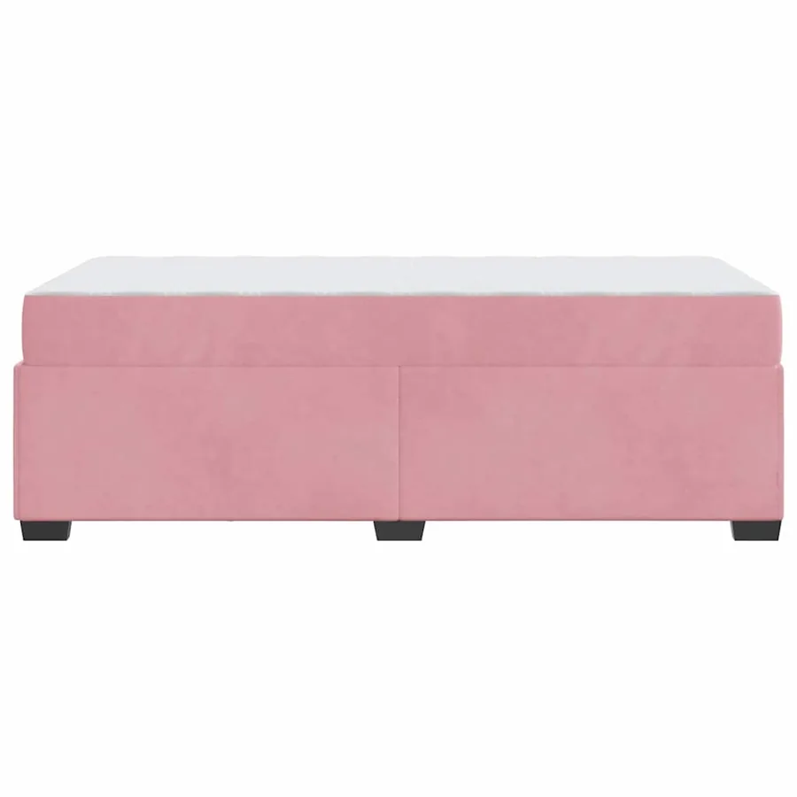 Cadre de lit avec matelas Rose 100 x 200 cm tissu - 6
