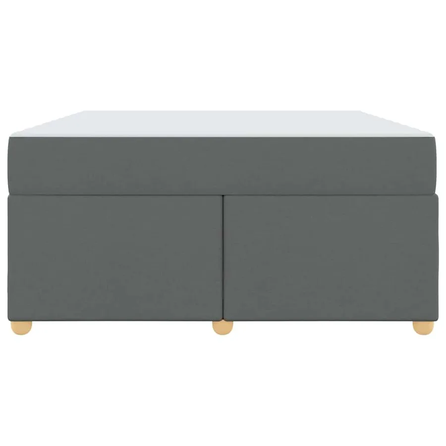 Cadre de lit avec matelas Gris foncé 160 x 200 cm tissu - 5