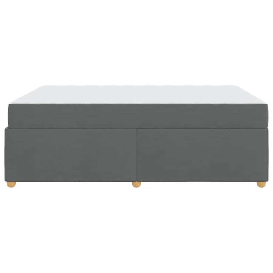 Cadre de lit avec matelas Gris foncé 160 x 200 cm tissu - 6