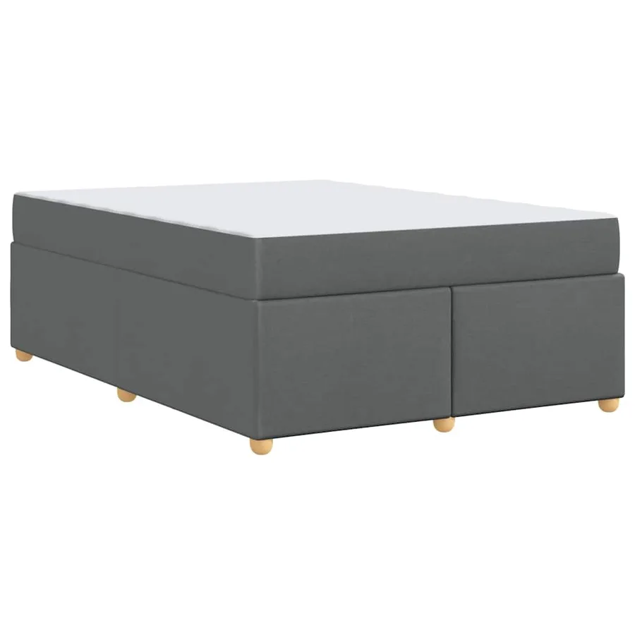Cadre de lit avec matelas Gris foncé 160 x 200 cm tissu - 7