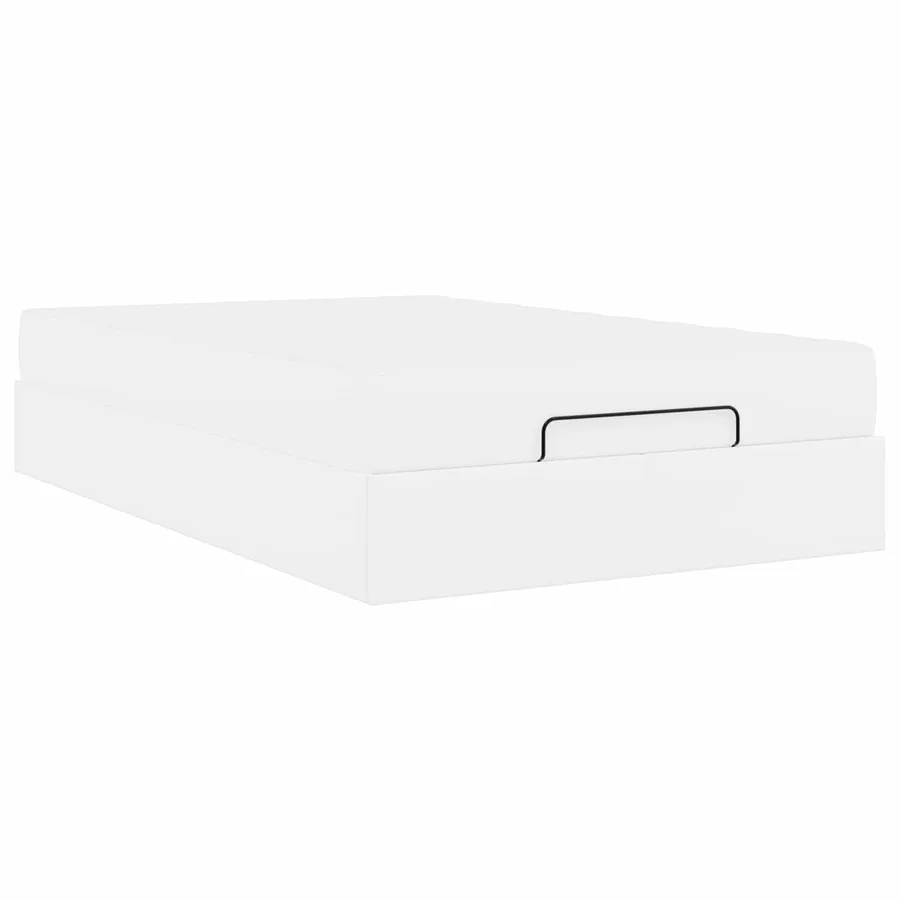 Cadre de lit avec matelas Autre 2 pcs Blanc PVC - 9