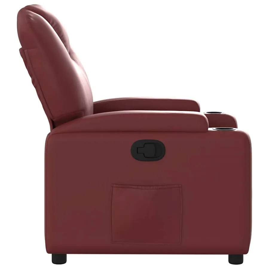 Fauteuil inclinable Rouge bordeaux Similicuir - 4