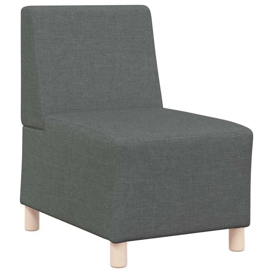 Unité de Sofa Modulaire Sans Accoudoirs 3 pcs Gris foncé - 4