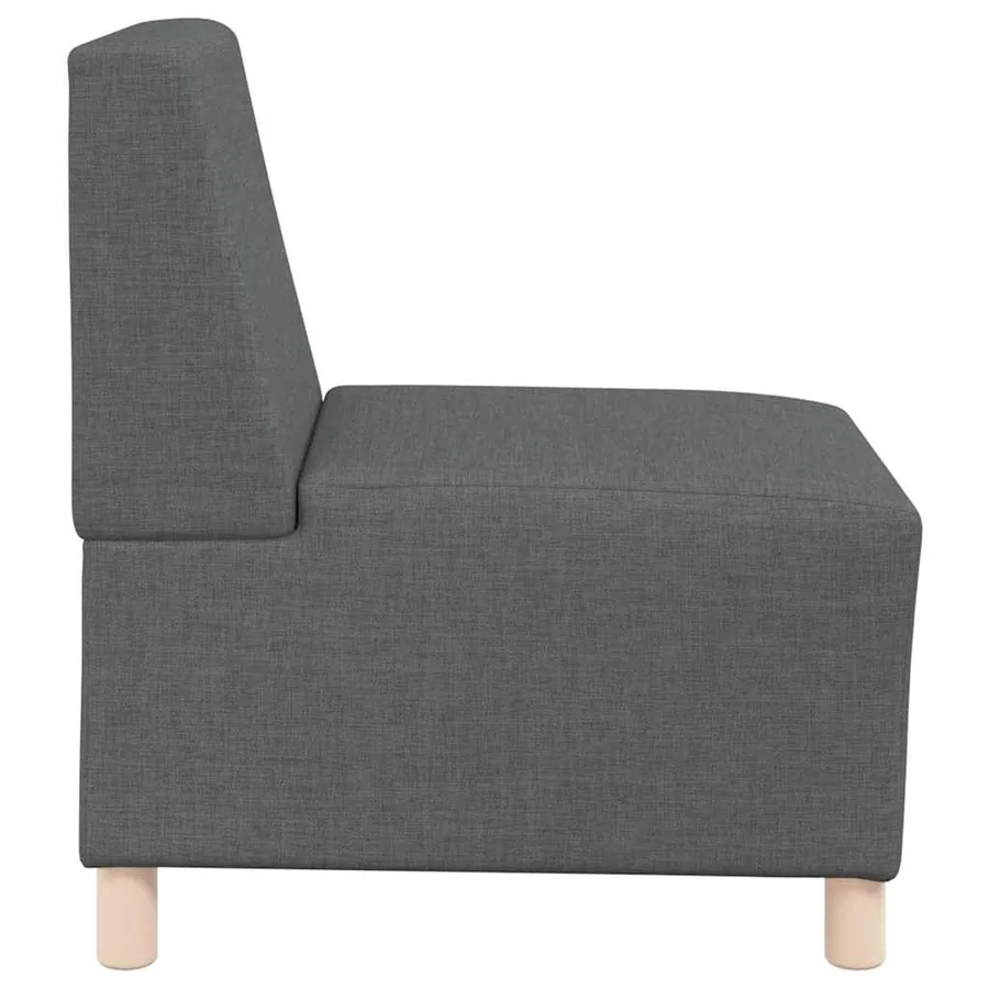 Unité de Sofa Modulaire Sans Accoudoirs 3 pcs Gris foncé - 6