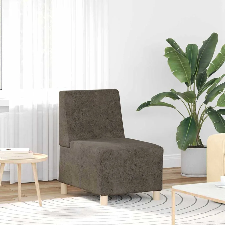 Unité de Sofa Modulaire Sans Accoudoirs 3 pcs Gris foncé - 3